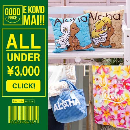 3000~ȉ@v`v@HAPPY PRICE@Kahiko@nC@JqR