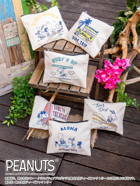 スヌーピービーチフラットポーチ Aloha Kahiko カヒコ 公式通販