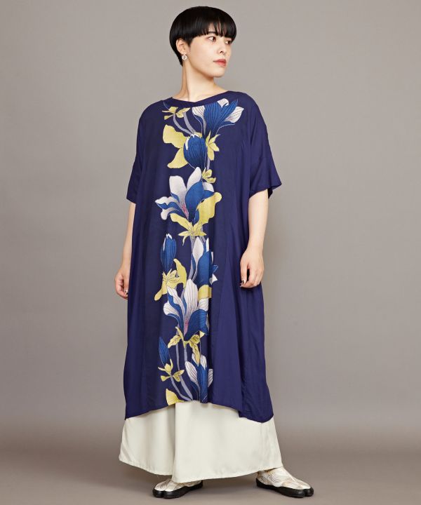 ｕｖカット加工 篝火花羽織付きワンピース Bk Sumi 倭物や カヤ 公式通販