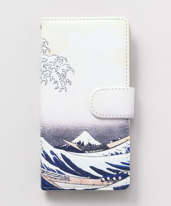 [iPhone12/12pro]【浮世絵】手帳型携帯衣　富士山