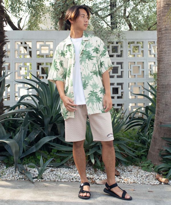 オジーメンズハーフパンツ【SURF&Palms】(WHITE): 『Kahiko