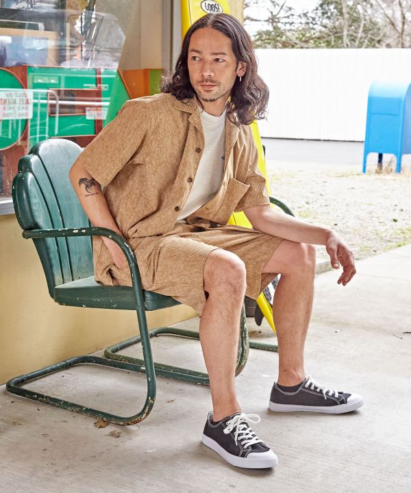 チッパルメンズシャツ【SURF&Palms】(WHITE): 『Kahiko(カヒコ