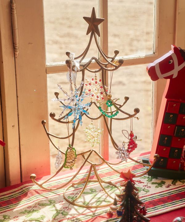 クリスマス ツリー チェコガラス ハンドメイド ドイツ ブルー
