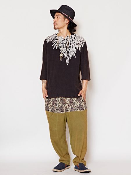 ゴガーラメンズクルタ Khaki チャイハネ 公式通販