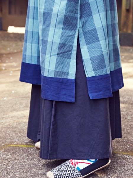 縞弁慶ならいワンピース Gray 倭物や カヤ 公式通販