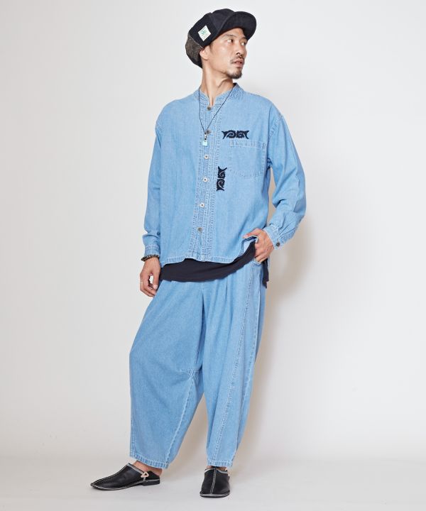 カシュデニメンズシャツ(BLUE): 『チャイハネ』公式通販