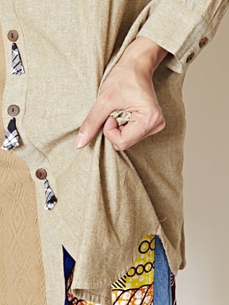 チェブラメンズロングシャツ Beige チャイハネ 公式通販