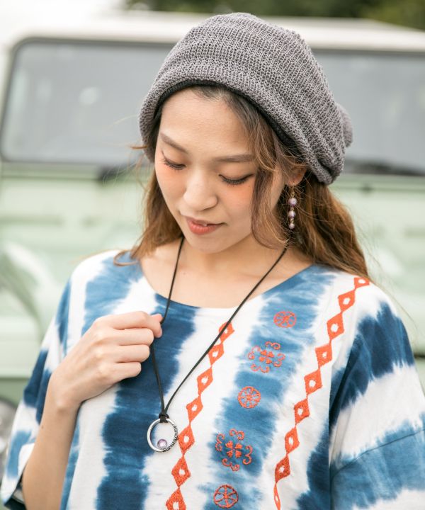 蓄光 メンズヒカホタルマルリングネックレス Orange チャイハネ 公式通販