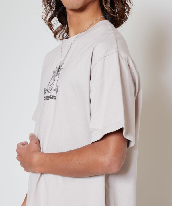 接触冷感】サンシャインメンズTシャツ【SURF&Palms】(WH SUN
