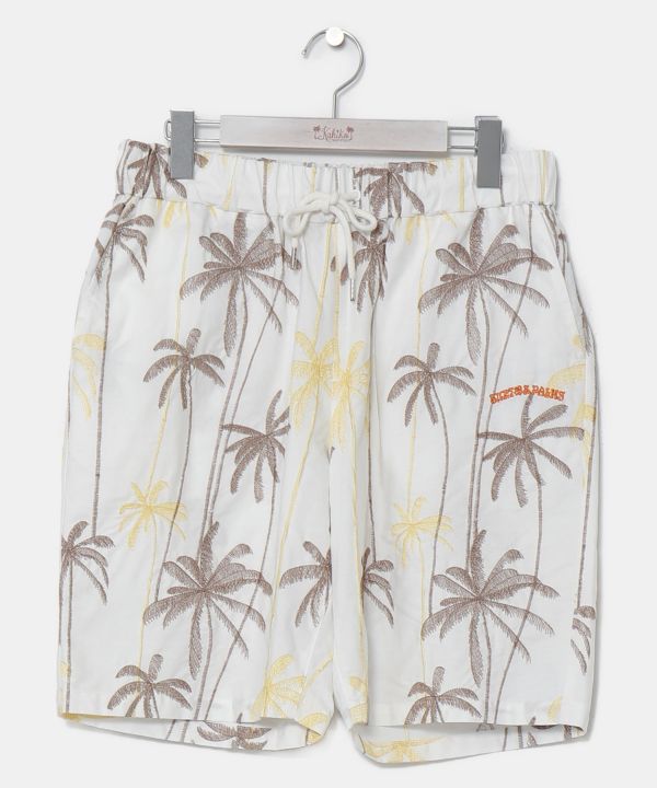 モーガンメンズハーフパンツ【SURF&Palms】(WHITE): 『Kahiko