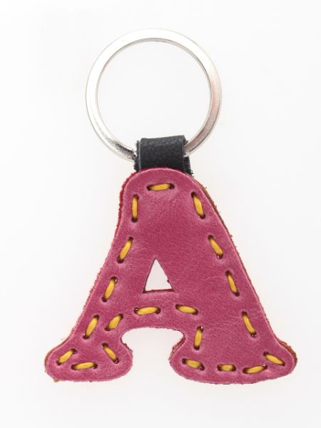 [新品未使用] Hervé Chapelier ピンクレザーキーホルダー 新品未使用】Hervé Chapelier レザーキーリング ピンク