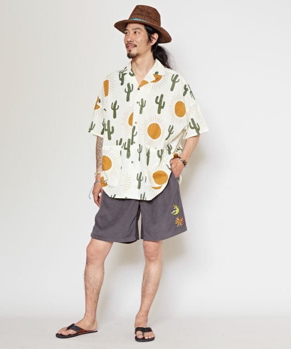 サイムメンズハーフパンツ【Amina×grn】(BROWN): 『チャイハネ