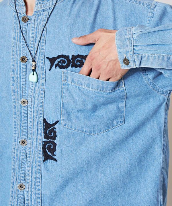 カシュデニメンズシャツ(BLUE): 『チャイハネ』公式通販