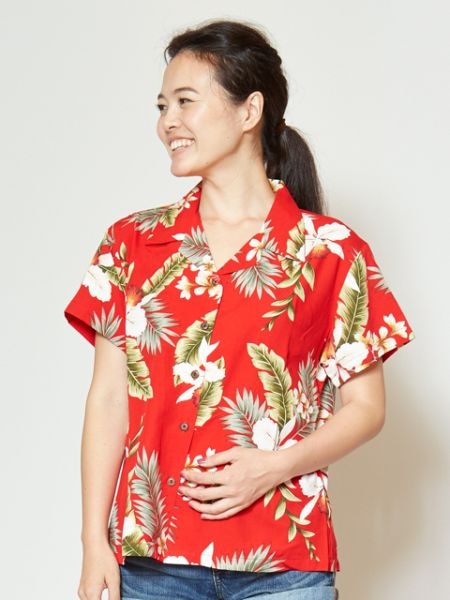 Two Palms ハワイアンアロハシャツ M Red Kahiko カヒコ 公式通販