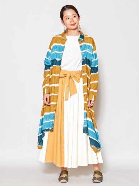 レトロモダンシャツワンピース Mustard チャイハネ 公式通販