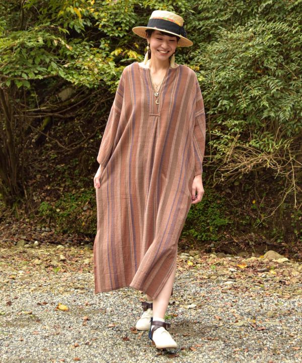 モルジブワンピース Brown チャイハネ 公式通販
