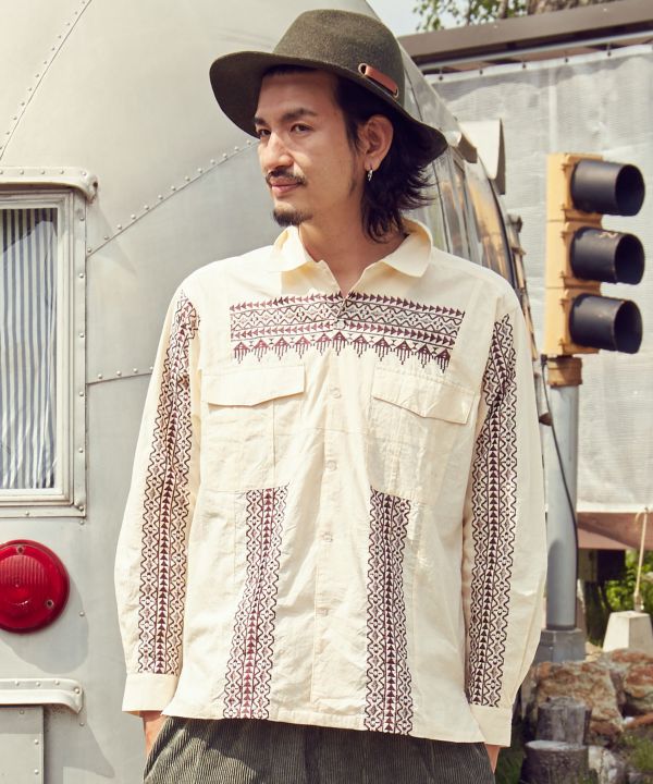 ボヘーノメンズシャツ Beige チャイハネ 公式通販