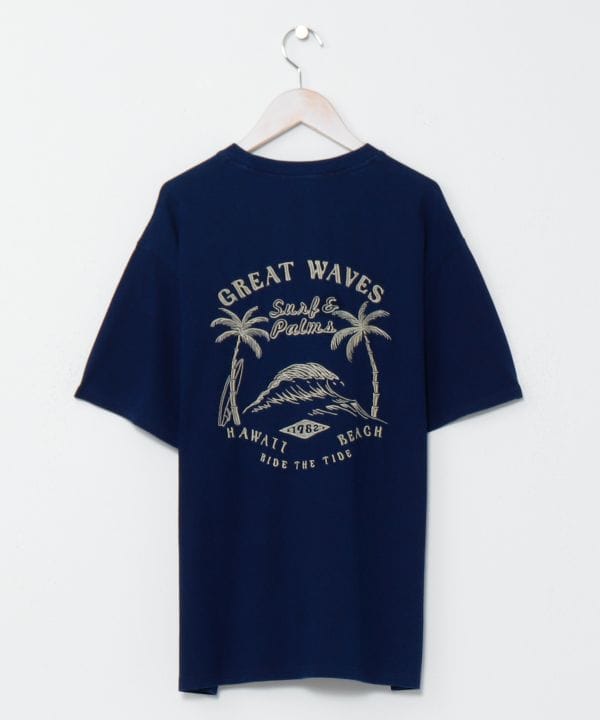 クーニヒメンズTシャツ【SURF&Palms】(BLACK): 『Kahiko(カヒコ