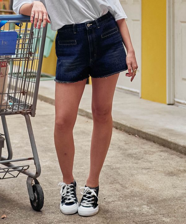 ウォッシュデニムショートパンツ【SURF&Palms】(BLUE): 『Kahiko