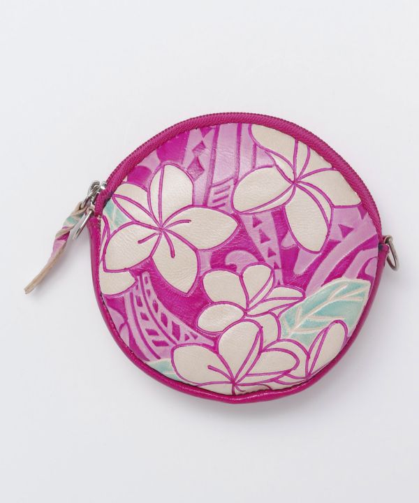 サークル型お出かけポーチ/♡シンデレラローズ(ピンク) 綴じ モモンガ  