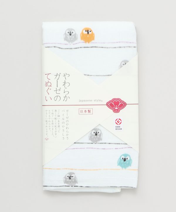やわらかガーゼの手拭い(福ふくろう): 『倭物や カヤ』公式通販