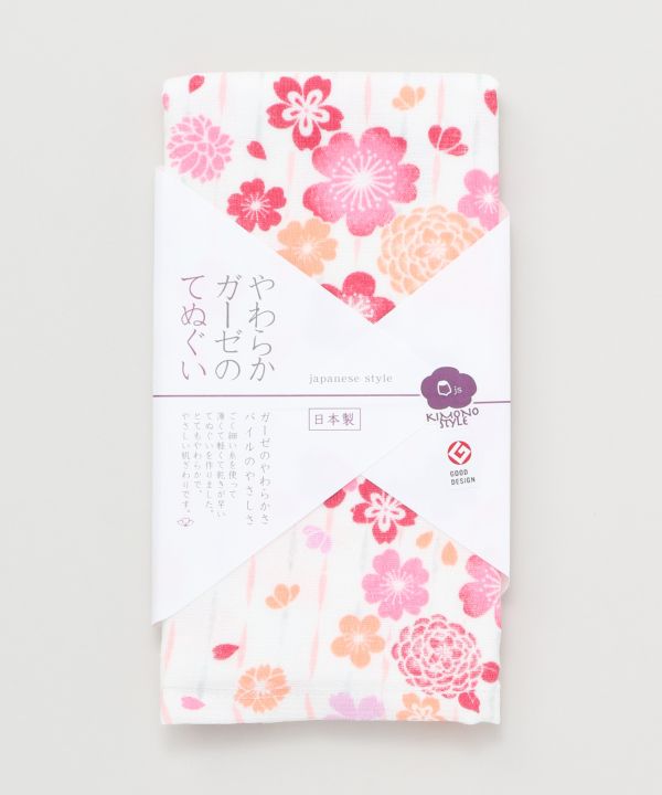 やわらかガーゼの手拭い(花うらら): 『倭物や カヤ』公式通販