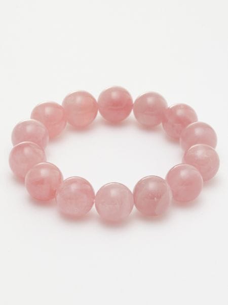 マダガスカルローズクォーツ １４ｍｍブレスレット(MADAGASCAR ROSE