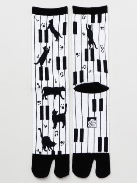 ピアノ猫足袋（25-28ｃｍ）