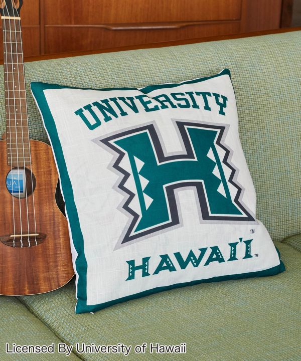 ホワイトクッションカバー【University of Hawaii 】