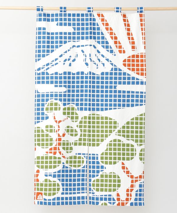 富士のタイル長暖簾