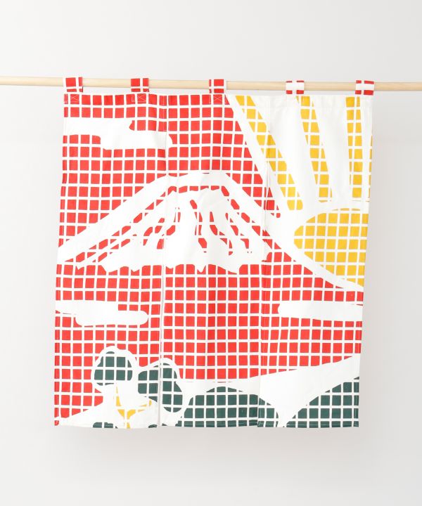 富士のタイル中暖簾