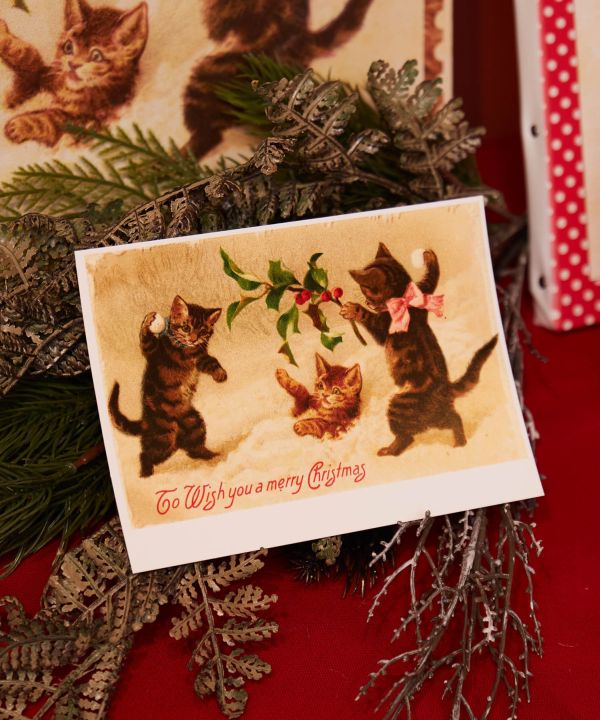 クリスマスネコポストカード